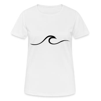 Vague vague Surf Eau Rat Surfer - T-shirt respirant Femme - blanc - Devant - AI Model Female 172 dark (172cm)