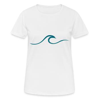 Vague vague Surf Eau Rat Surfer - T-shirt respirant Femme - blanc - Devant - AI Model Female 172 dark (172cm)