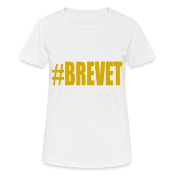 BAC. BACCALAUREAT. BREVET. DNB. EXAMEN. BRAVO - T-shirt respirant Femme - blanc - Devant - AI Model Female 172 dark (172cm)