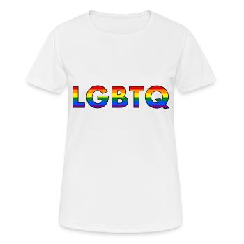 LGBTQ Rainbow Flag - Women's Breathable T-Shirt - white - Front - AI Model Female 172 dark (172cm)