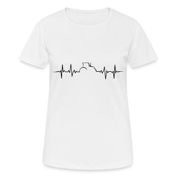 Tracteur agricole Heartbeat Trekker Farmer - T-shirt respirant Femme - blanc - Devant - AI Model Female 172 dark (172cm)