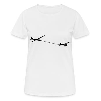 Segler Schlepp - Frauen T-Shirt atmungsaktiv - Weiß - Vorne - AI Model Female 172 dark (172cm)