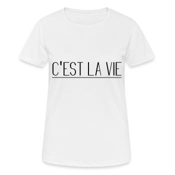 Das ist das Lebenszitat - Frauen T-Shirt atmungsaktiv - Weiß - Vorne - AI Model Female 172 dark (172cm)