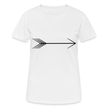 pfeil - Frauen T-Shirt atmungsaktiv - Weiß - Vorne - AI Model Female 172 dark (172cm)