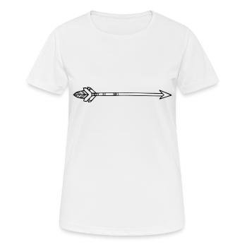 flèche - T-shirt respirant Femme - blanc - Devant - AI Model Female 172 dark (172cm)
