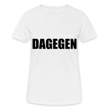 Politique Parti contre l’opinion de l’information - T-shirt respirant Femme - blanc - Devant - AI Model Female 172 dark (172cm)
