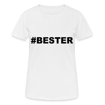 BESTER - Frauen T-Shirt atmungsaktiv - Weiß - Vorne - AI Model Female 172 dark (172cm)