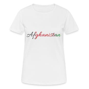 Afghanistan - Frauen T-Shirt atmungsaktiv - Weiß - Vorne - AI Model Female 172 dark (172cm)