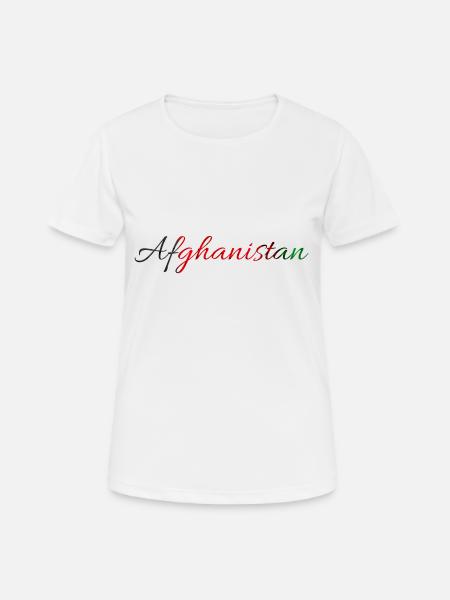 Afghanistan - Frauen T-Shirt atmungsaktiv - Weiß