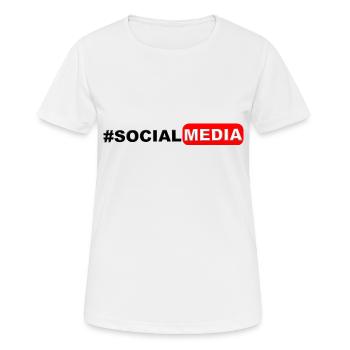 SocialMedia - Soziale Medien - App - Internet - Frauen T-Shirt atmungsaktiv - Weiß - Vorne - AI Model Female 172 dark (172cm)