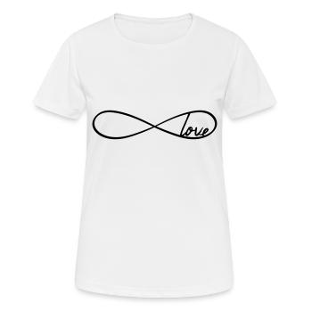 amour infini infini pour toujours illimité sans fin sy - T-shirt respirant Femme - blanc - Devant - AI Model Female 172 dark (172cm)