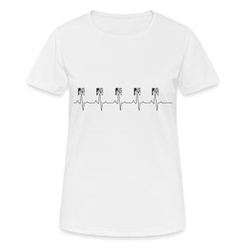 Piston heartbeat - Women's Breathable T-Shirt - white - Front - AI Model Female 172 dark (172cm)