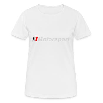 Motorsport - Frauen T-Shirt atmungsaktiv - Weiß - Vorne - AI Model Female 172 dark (172cm)