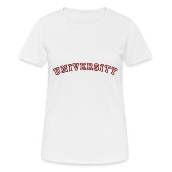 Université, université - T-shirt respirant Femme - blanc - Devant - AI Model Female 172 dark (172cm)