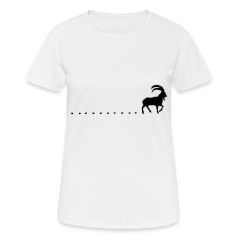 Steinbock Spuren Capricorn Spur Sternzeichen - Frauen T-Shirt atmungsaktiv - Weiß - Vorne - AI Model Female 172 dark (172cm)