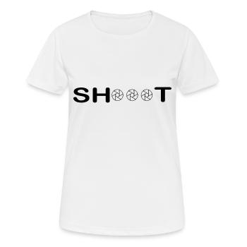 photographie movie camera - Frauen T-Shirt atmungsaktiv - Weiß - Vorne - AI Model Female 172 dark (172cm)