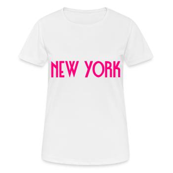 New York - Frauen T-Shirt atmungsaktiv - Weiß - Vorne - AI Model Female 172 dark (172cm)
