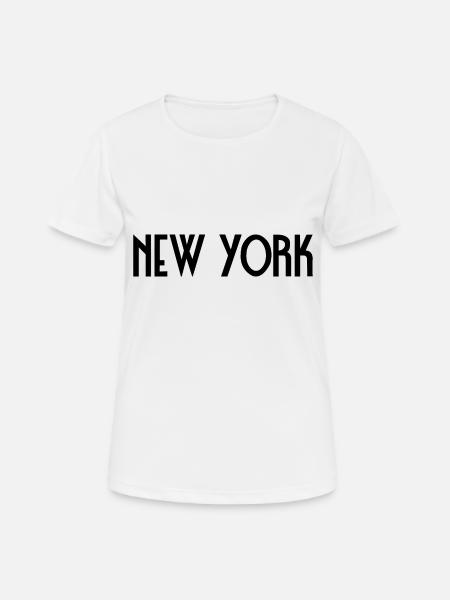 New York - T-shirt respirant Femme - blanc