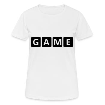 Game Gaming PC - Frauen T-Shirt atmungsaktiv - Weiß - Vorne - AI Model Female 172 dark (172cm)