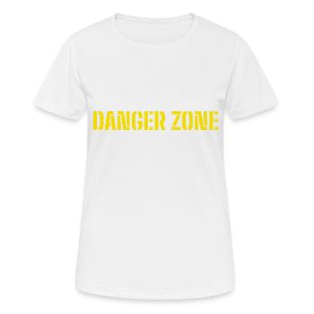 DANGER ZONE - T-shirt respirant Femme - blanc - Devant - AI Model Female 172 dark (172cm)