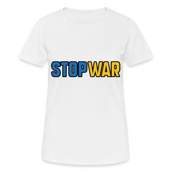 Stop War - T-shirt respirant Femme - blanc - Devant - AI Model Female 172 dark (172cm)