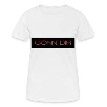 Goenn dir - 2 Farben - Frauen T-Shirt atmungsaktiv - Weiß - Vorne - AI Model Female 172 dark (172cm)
