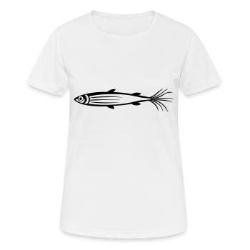 poisson - T-shirt respirant Femme - blanc - Devant - AI Model Female 172 dark (172cm)