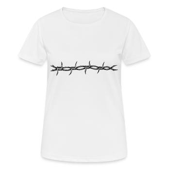 stacheldraht - Frauen T-Shirt atmungsaktiv - Weiß - Vorne - AI Model Female 172 dark (172cm)
