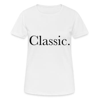 Classic - Frauen T-Shirt atmungsaktiv - Weiß - Vorne - AI Model Female 172 dark (172cm)