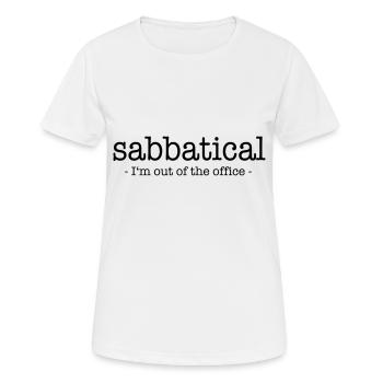Congé sabbatique - T-shirt respirant Femme - blanc - Devant - AI Model Female 172 dark (172cm)