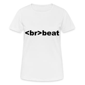 brbeat - Frauen T-Shirt atmungsaktiv - Weiß - Vorne - AI Model Female 172 dark (172cm)