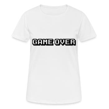 Game Over - Frauen T-Shirt atmungsaktiv - Weiß - Vorne - AI Model Female 172 dark (172cm)