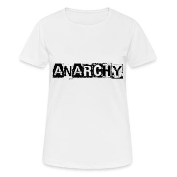Anarchie - Frauen T-Shirt atmungsaktiv - Weiß - Vorne - AI Model Female 172 dark (172cm)