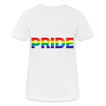 PRIDE - Frauen T-Shirt atmungsaktiv - Weiß - Vorne - AI Model Female 172 dark (172cm)