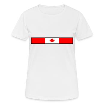 Drapeau du Canada - T-shirt respirant Femme - blanc - Devant - AI Model Female 172 dark (172cm)
