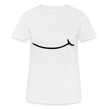 Lachender Mund. Lachen - Frauen T-Shirt atmungsaktiv - Weiß - Vorne - AI Model Female 172 dark (172cm)