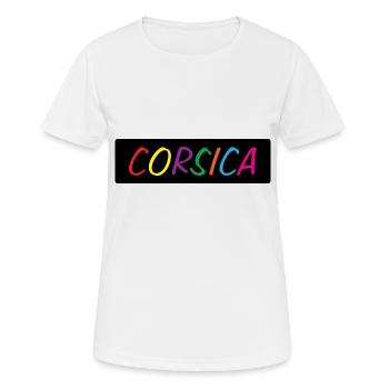 Korsika - Frauen T-Shirt atmungsaktiv - Weiß - Vorne - AI Model Female 172 dark (172cm)