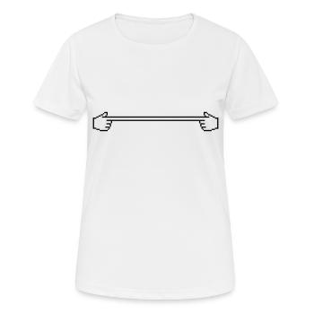 Strich Hand Zeiger - Frauen T-Shirt atmungsaktiv - Weiß - Vorne - AI Model Female 172 dark (172cm)