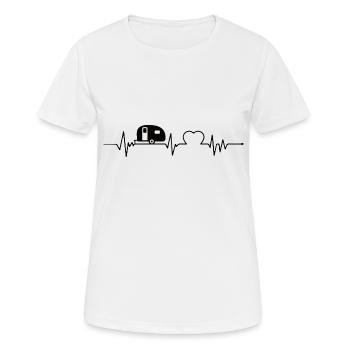 Fun Camping CAMPING ECG Caravan Motorhome - Women's Breathable T-Shirt - white - Front - AI Model Female 172 dark (172cm)