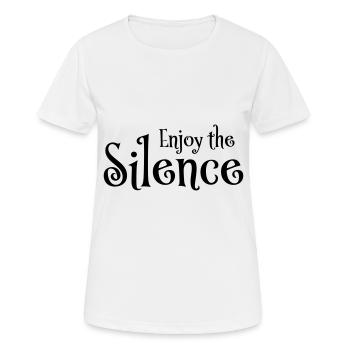 Écoute le silence - T-shirt respirant Femme - blanc - Devant - AI Model Female 172 dark (172cm)