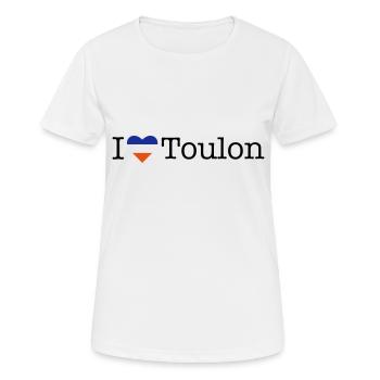 I love Toulon - Frauen T-Shirt atmungsaktiv - Weiß - Vorne - AI Model Female 172 dark (172cm)