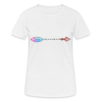 Tatouage tatouage tribal tatouages guerrier art - T-shirt respirant Femme - blanc - Devant - AI Model Female 172 dark (172cm)