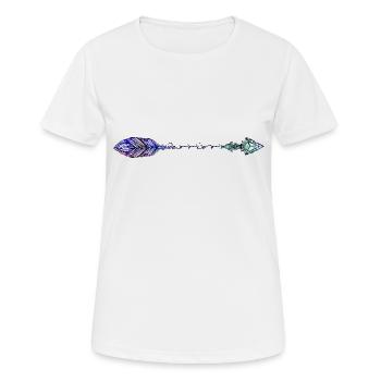 Tatouage tatouage tribal tatouages guerrier art - T-shirt respirant Femme - blanc - Devant - AI Model Female 172 dark (172cm)