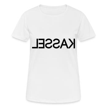 Kassel - seitenverkehrt - Frauen T-Shirt atmungsaktiv - Weiß - Vorne - AI Model Female 172 dark (172cm)