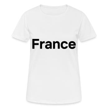 France - T-shirt respirant Femme - blanc - Devant - AI Model Female 172 dark (172cm)