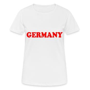 Deutsche Deutschland flagge - Frauen T-Shirt atmungsaktiv - Weiß - Vorne - AI Model Female 172 dark (172cm)