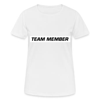 Team Members - Women's Breathable T-Shirt - white - Front - AI Model Female 172 dark (172cm)