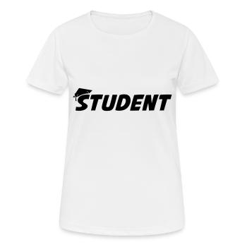 étudiant - T-shirt respirant Femme - blanc - Devant - AI Model Female 172 dark (172cm)