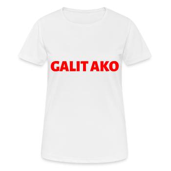 Filipino Sprache ich bin wütend - Frauen T-Shirt atmungsaktiv - Weiß - Vorne - AI Model Female 172 dark (172cm)