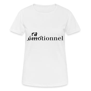 Emmotionnel - T-shirt respirant Femme - blanc - Devant - AI Model Female 172 dark (172cm)